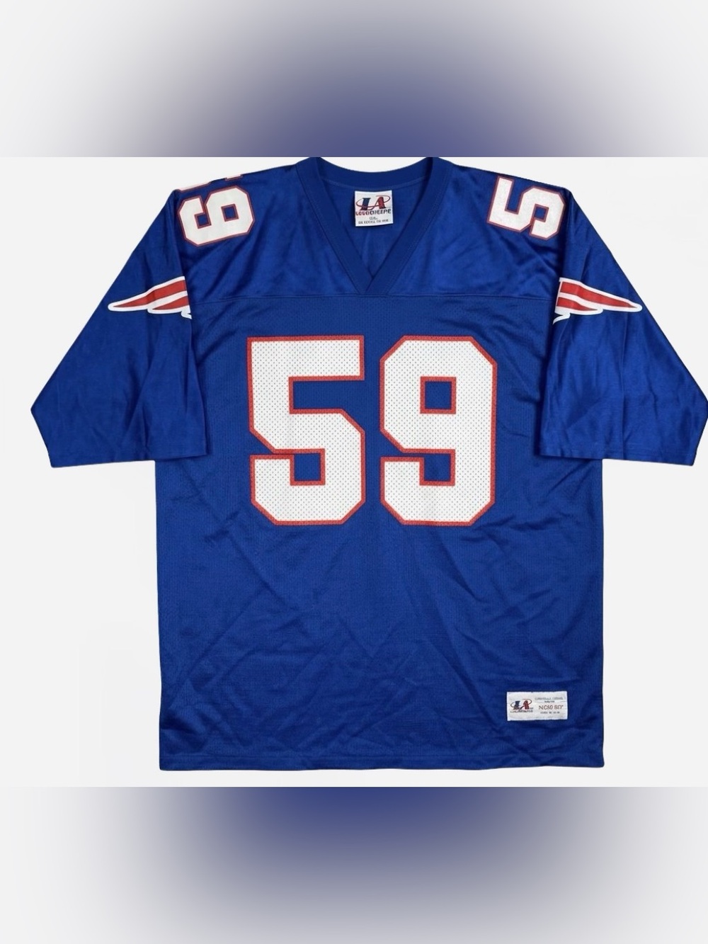 Vintage 1990s New England Patriots Vincent Brown #59 Logo Athletic Jersey XL